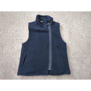 J Crew Sweater‎ Vest Mens Medium Blue Full Zip Lined Winter Casual